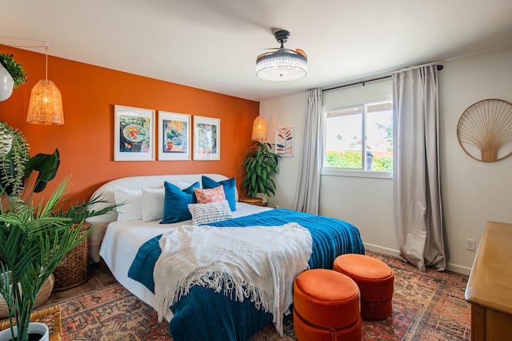 Главна спална соба во Boho Bungalow 