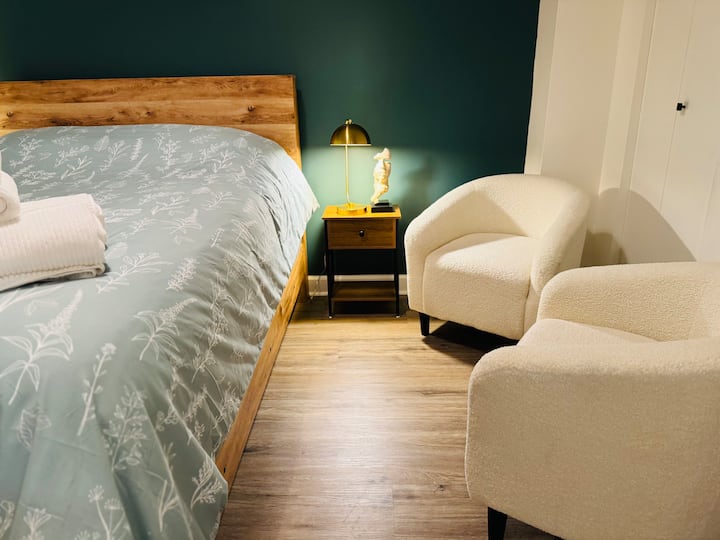 להירגע אחרי יום של סיור בשיקגו ביחידה הנעימה הזו עם שני חדרי שינה