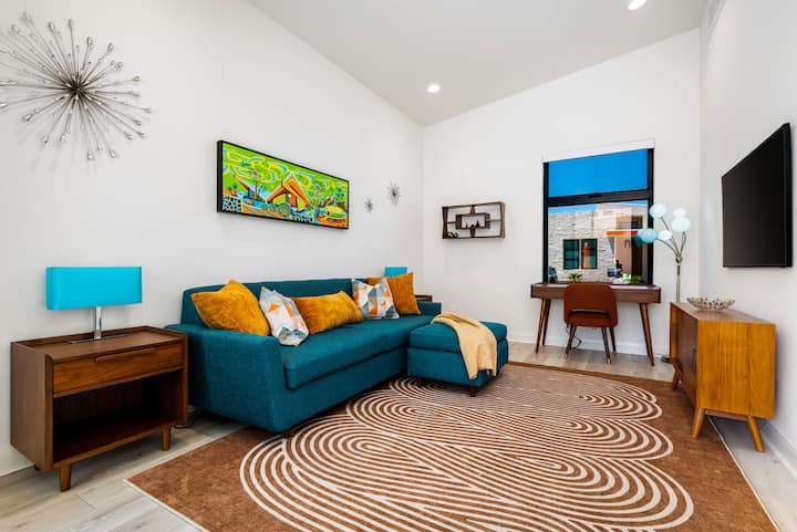 Pull out sofa - Queen - in casita along with desk for your work from home needs