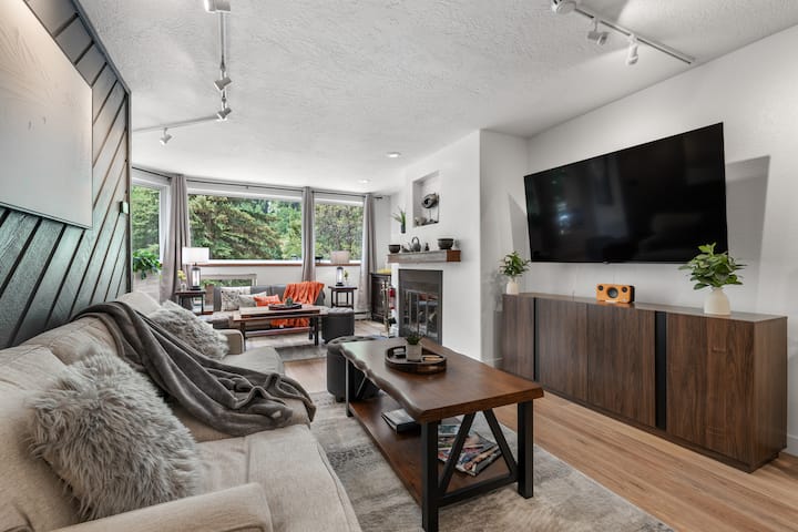Watch your favorite shows on the 65" Roku TV that comes with free Roku Live TV and Netflix.  The TV stand provides storage for barware including a drink mixing kit, drink book, wine glasses and shot glasses.