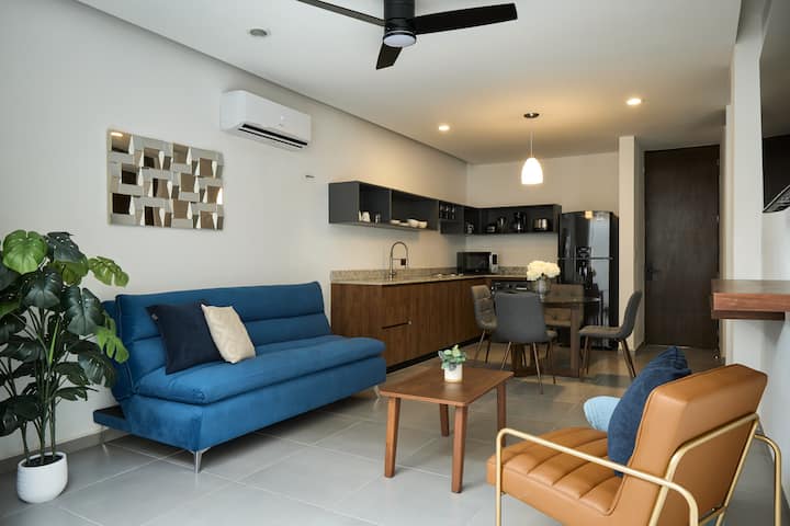 Modern Apt W/private Jacuzzi & Terrace + Fast Wifi - Mérida