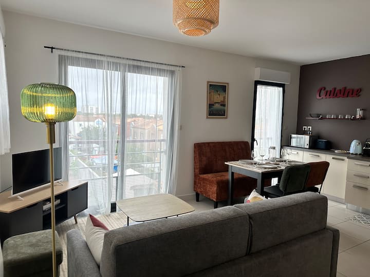 ღLe Bergen •Parking, Balcon Calme & Cosy, Wifi. - La Rochelle