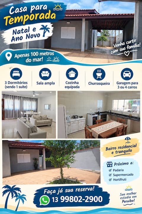 Top performing Airbnb: House 100 meters from Peruíbe Beach in Peruíbe