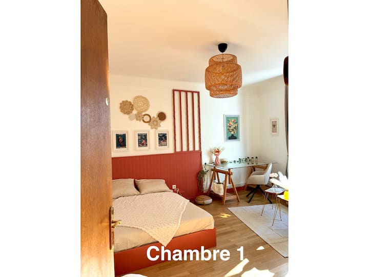 Chambre 1 Privée Cosy à 2 Pas Gare Et Fac - Bourg-en-Bresse
