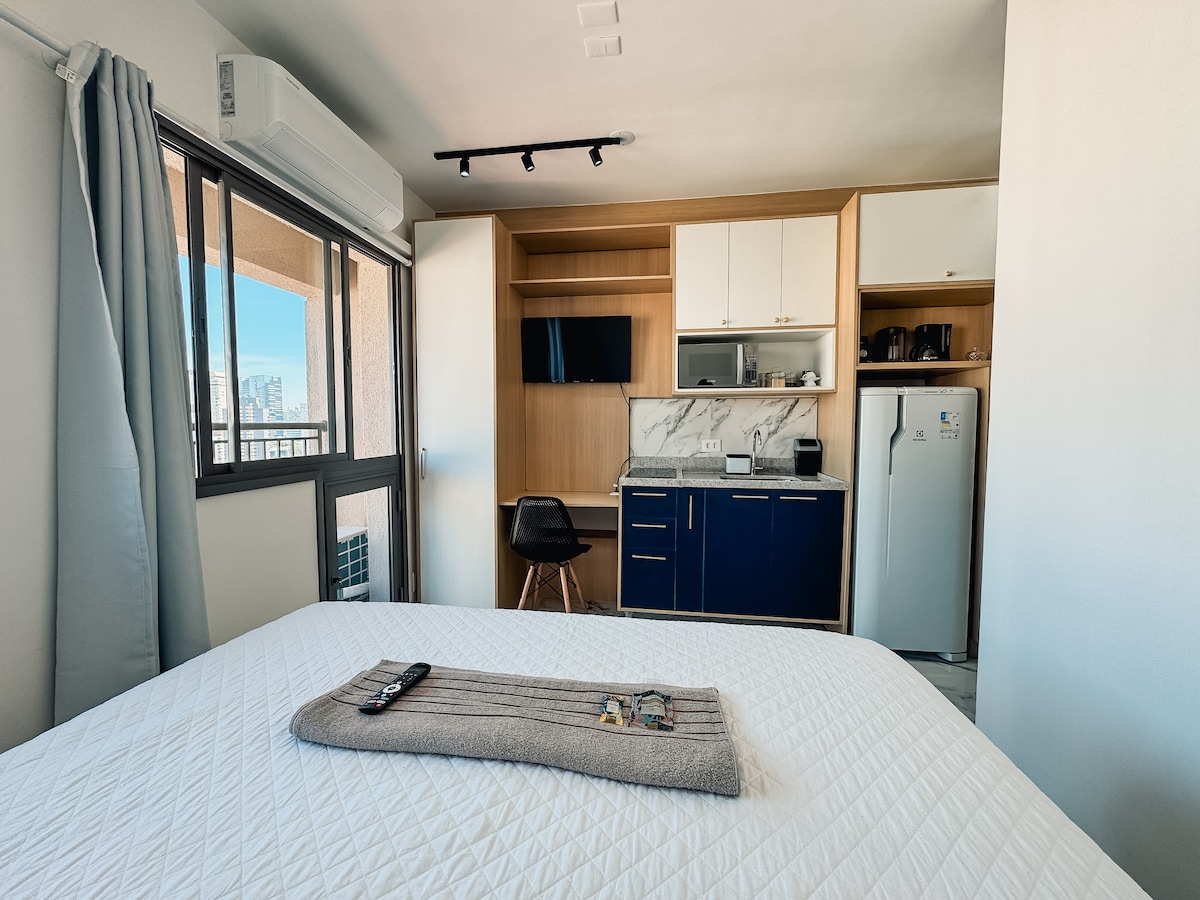 Popular Airbnb listing: Modern Studio in Brooklin| Consulate| Vibra| Expo in Santo Amaro