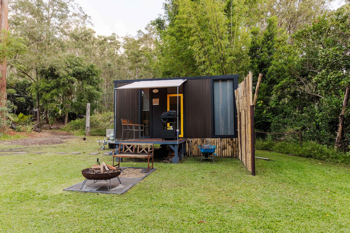 Cedar Creek Falls by Tiny Away — photo via the host's Airbnb listing