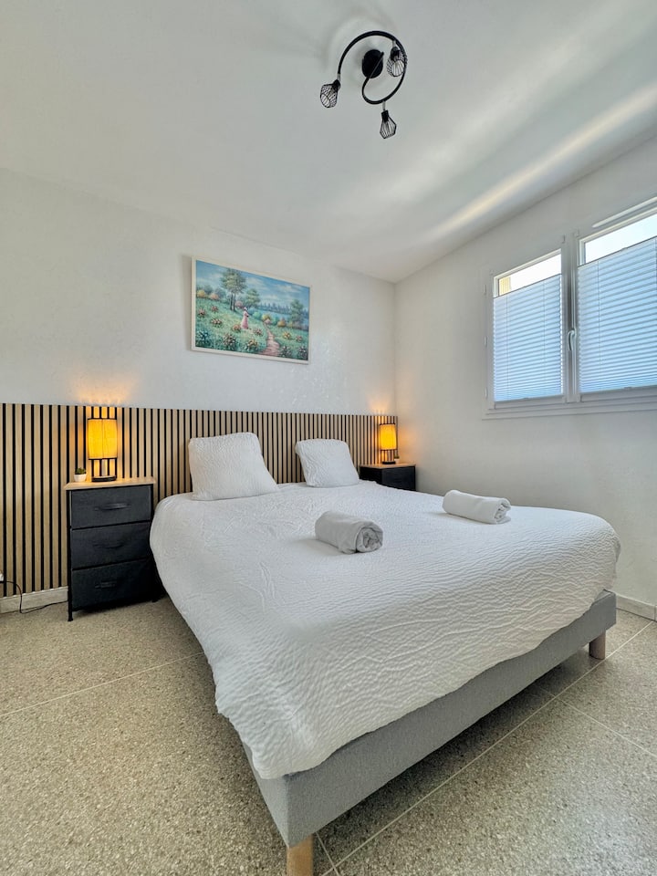 Le Family Flo : Apt 4 Prs, 2 Ch, Parking, Clim - Juan-les-Pins