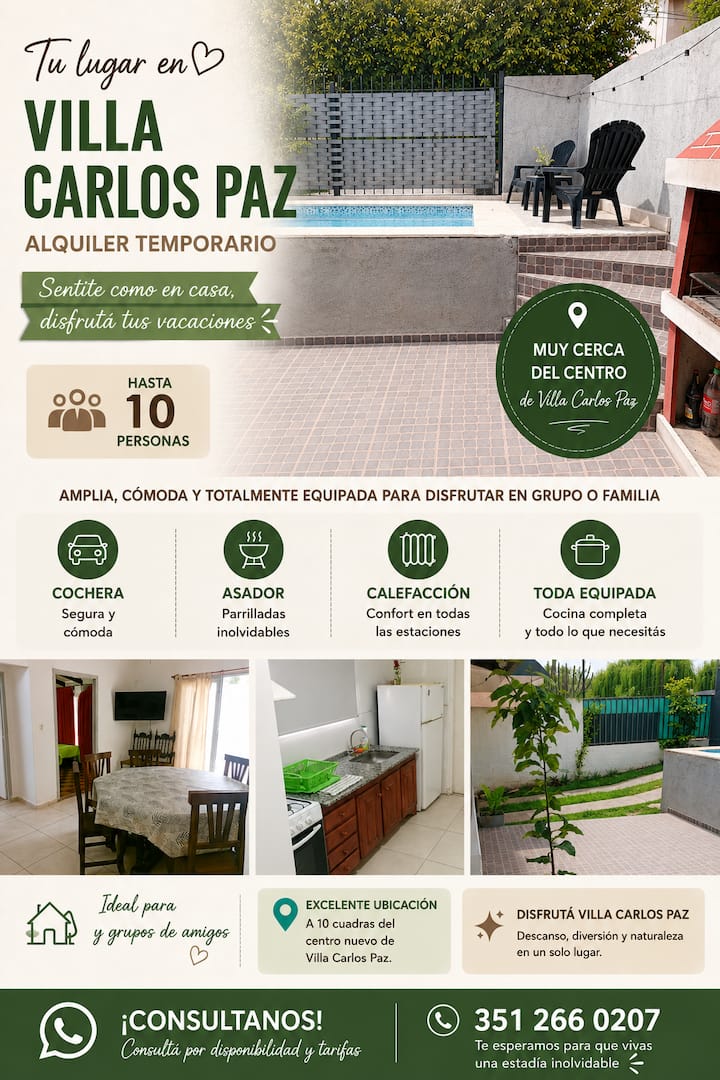 Casa En Villa Carlos Paz Con Pileta Privada - Villa Carlos Paz