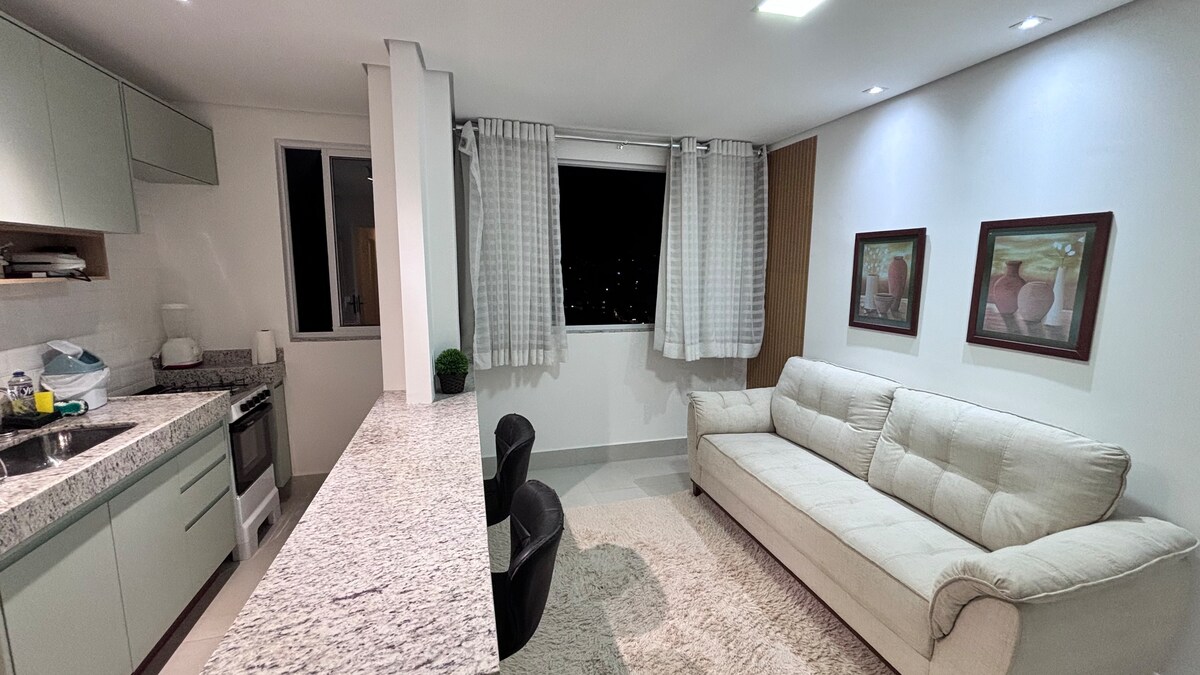 Airbnb em destaque: Modern studio apartment with air conditioning 300m from UFV em Viçosa