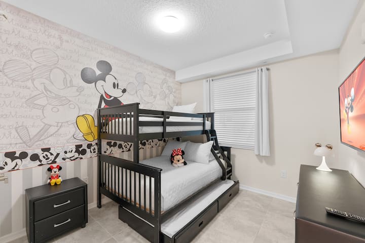 ¡Dormitorio con una litera! #Disney #Parques #kingdom #springs #StoreyLake #resort #Apartamento #Vacaciones #Alquiler #parqueacuático #Kissimmee #Orlando #universal #citywalk