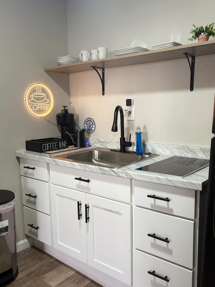 Modern Studio Netflix Coffee Bar & Rainfall Shower - Pottsville, PA