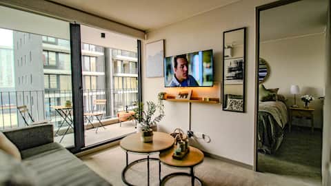 Successful Airbnb property: Apartment with Parking, AC, heating, Ñuñoa in Ñuñoa