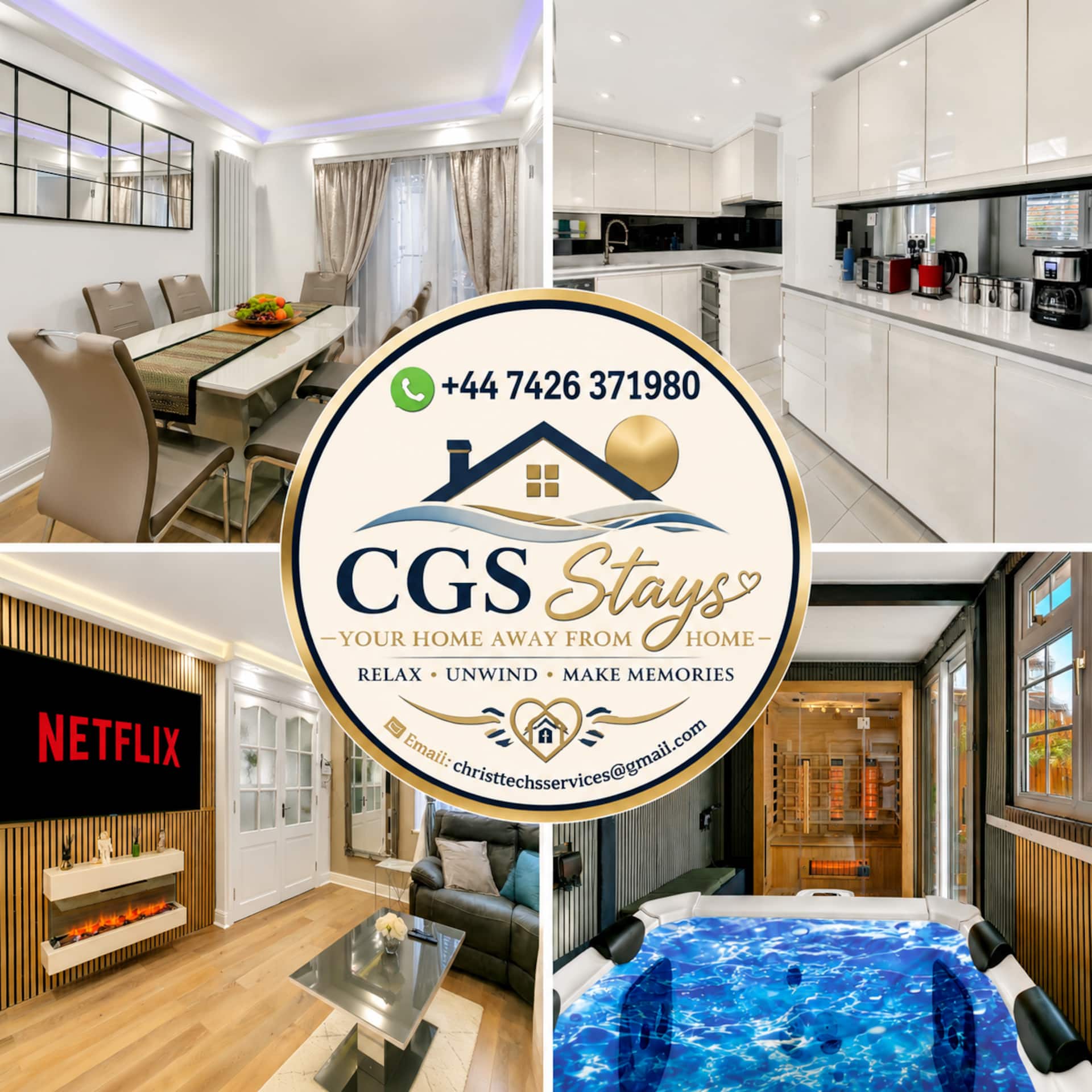Aspen Close 4 Bedroom Retreat with add-on Paid Spa, Sauna and Gym access