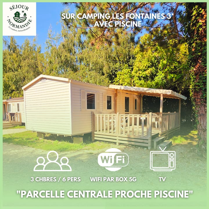 Mobilhome 3ch/6p Proche Piscine | Camping 3* (27) - Normandy