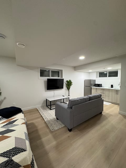 Top performing Airbnb: Cozy Loft-Style Basement Near Downtown Edmonton in Alberta Avenue