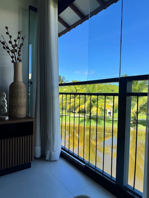 Popular Airbnb listing: Amazing apartment overlooking the lake in Praia do Forte in Bahia