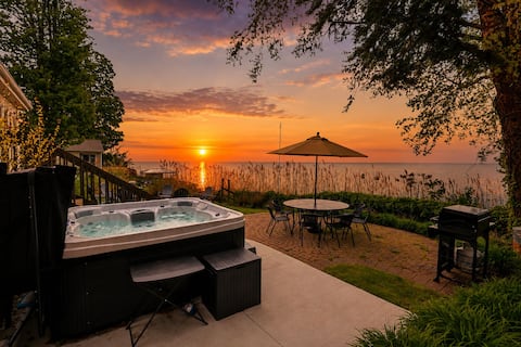 Lake Erie Retreat | Private Beach Access + Hot Tub