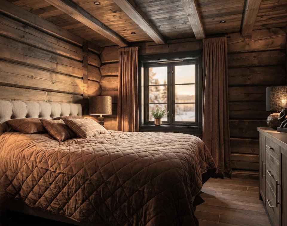 A hand-built log cabin at the top of Blefjell, Flesberg, Buskerud, Norway, photo 8 of 10