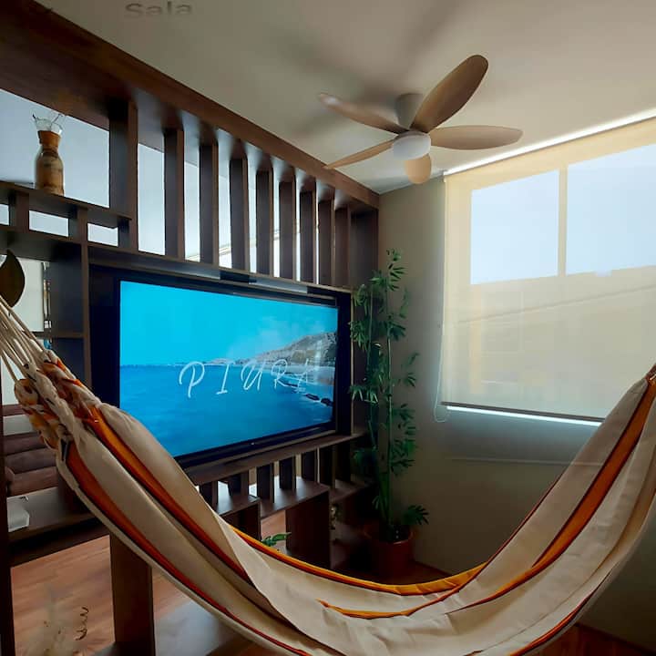 Relax En Piura: Apto Céntrico Con Hamaca Y Tv 360° - Catacaos