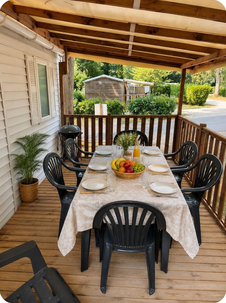 Mobil Home Au Cœur De La Forêt - Grande Terrasse - Saint-Chéron