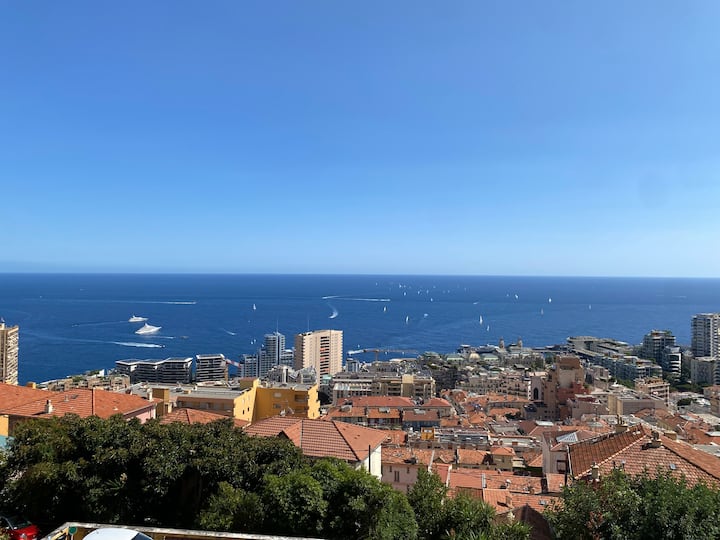 Elégant Appartement - Sublime Vue Sur Monaco - Menton