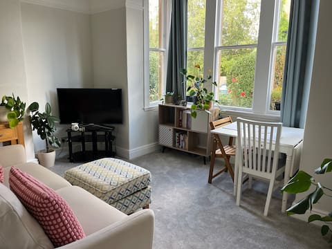 Successful Airbnb property: Bright Ground-Floor Apartment with Free Parking in Southstoke
