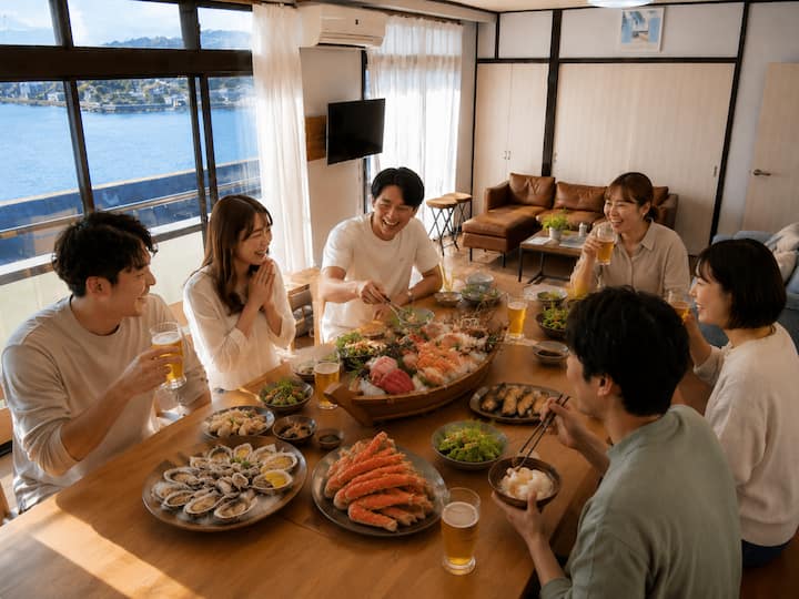 1日1組貸切｜那珂湊おさかな市場徒歩5分｜屋上bbq付き・大洗｜ひたちなか観光拠点 - ひたちなか市
