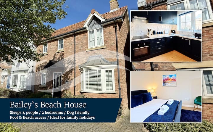 Bailey's Beach House - Pool And Beach Access - Filey