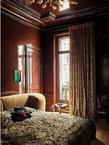 Theatrical Interiors in a Historic Parisian Home