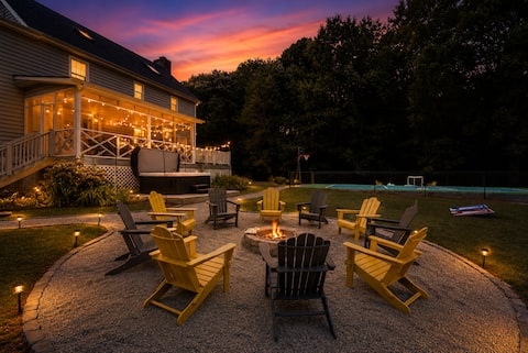 Private Pickleball Estate near Raleigh w/ Hot Tub