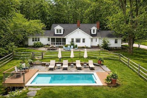 Summer Berkshires Estate | Pool, Sleeps 20