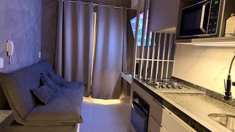 Successful Airbnb property: Studio 250m from Tokio Marine Hall | Workspace in Santo Amaro