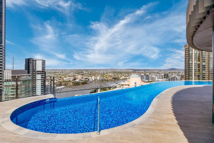 Cbd 2br W/ Parking & Brisbane's Best Rooftop Pool - Brisbane