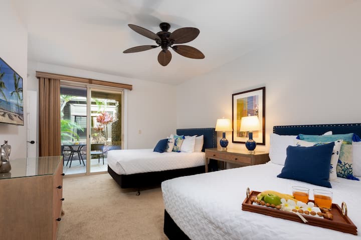 בחדר השינה השלישי למטה יש 2 מיטות קווין סייז ויציאה למרפסת פרטית