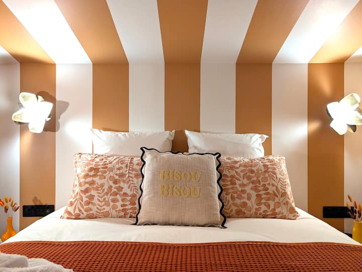 Du linge de lit soigneusement sélectionné en percale de coton et une literie digne d'un hôtel 5*.