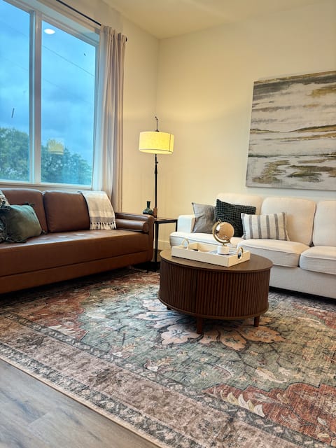 Top Airbnb: European-Style Flat on Light Rail w Sunset Views in Near Northside