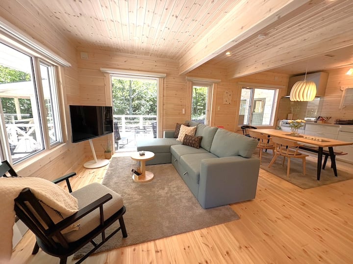 北軽井沢【Second House  Kukka】浅間山麓に佇む新築 北欧風モダンログハウス - 군마현