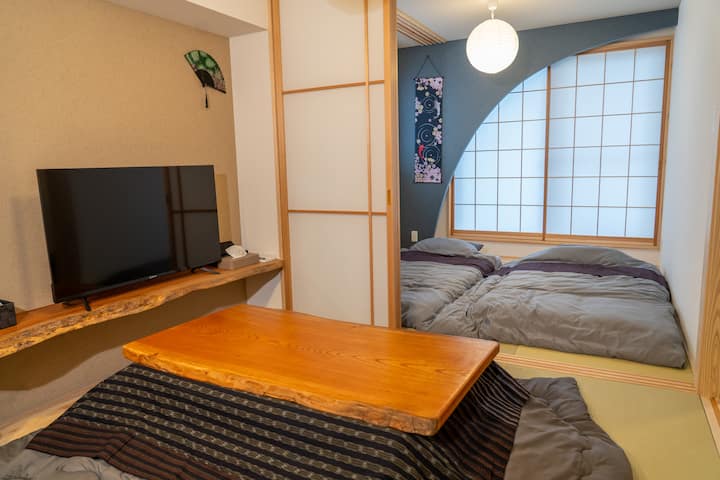 1日2組限定/善光寺徒歩8分/6名貸切・2寝室/桜&茶道体験/権堂飲食店街すぐ/無料駐車場付 - Nagano