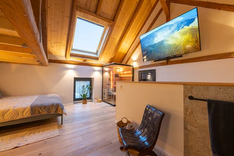 Hofglück & Scheunenliebe: Sauna Whirlpool Loggia