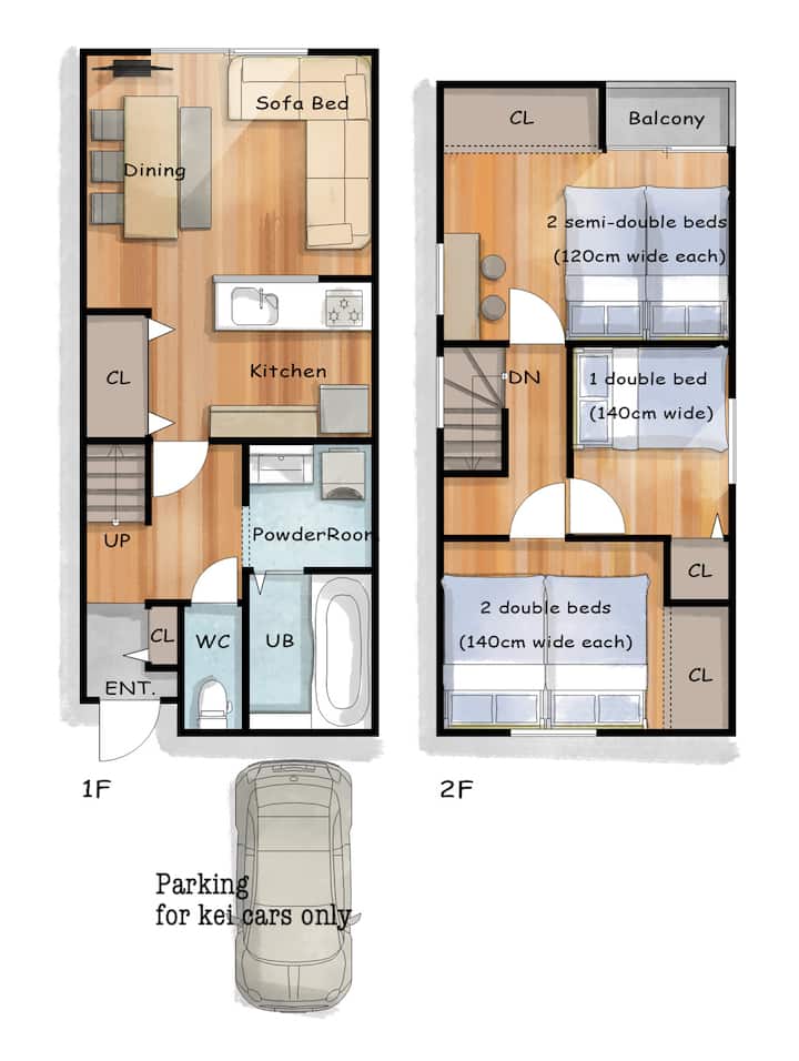 Spacious Family House/10 Guests/namba 5 Min/osaka - Japan