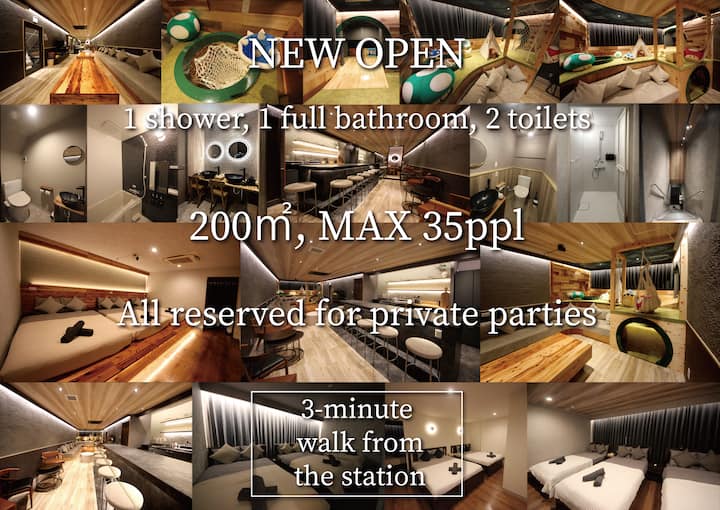 With athletic equipment! The best private building, whole house