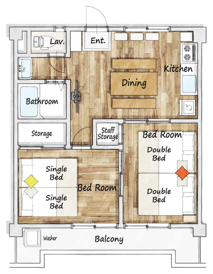 9 Min To Dogo Onsen Sta / 2br / Max 6 Ppl / 4 Beds - Matsuyama