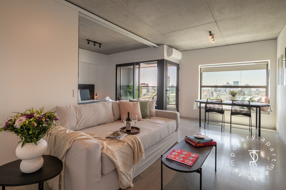 Apartamento de dois ambientes com piscina e academia em Puerto Madero