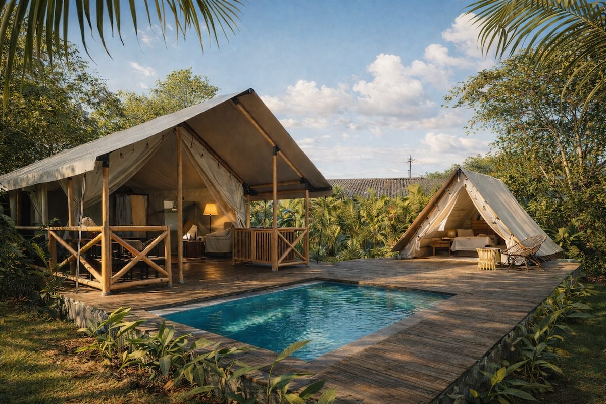 A Misty Jungle Glamping Retreat