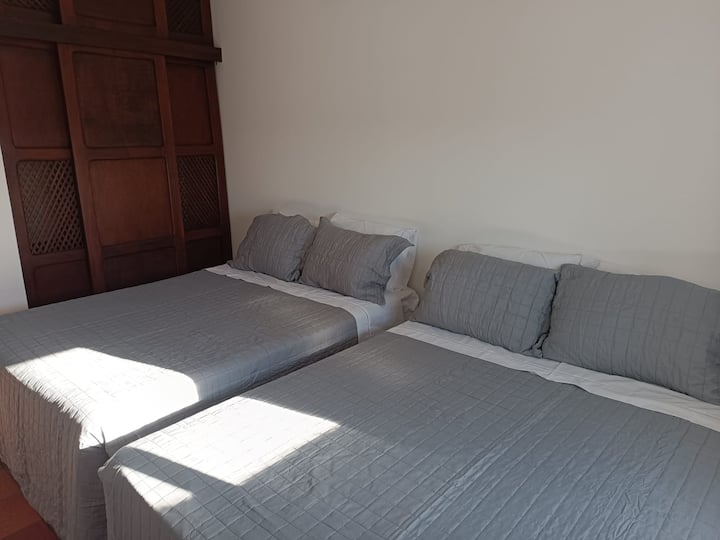 房间内有两张双人床