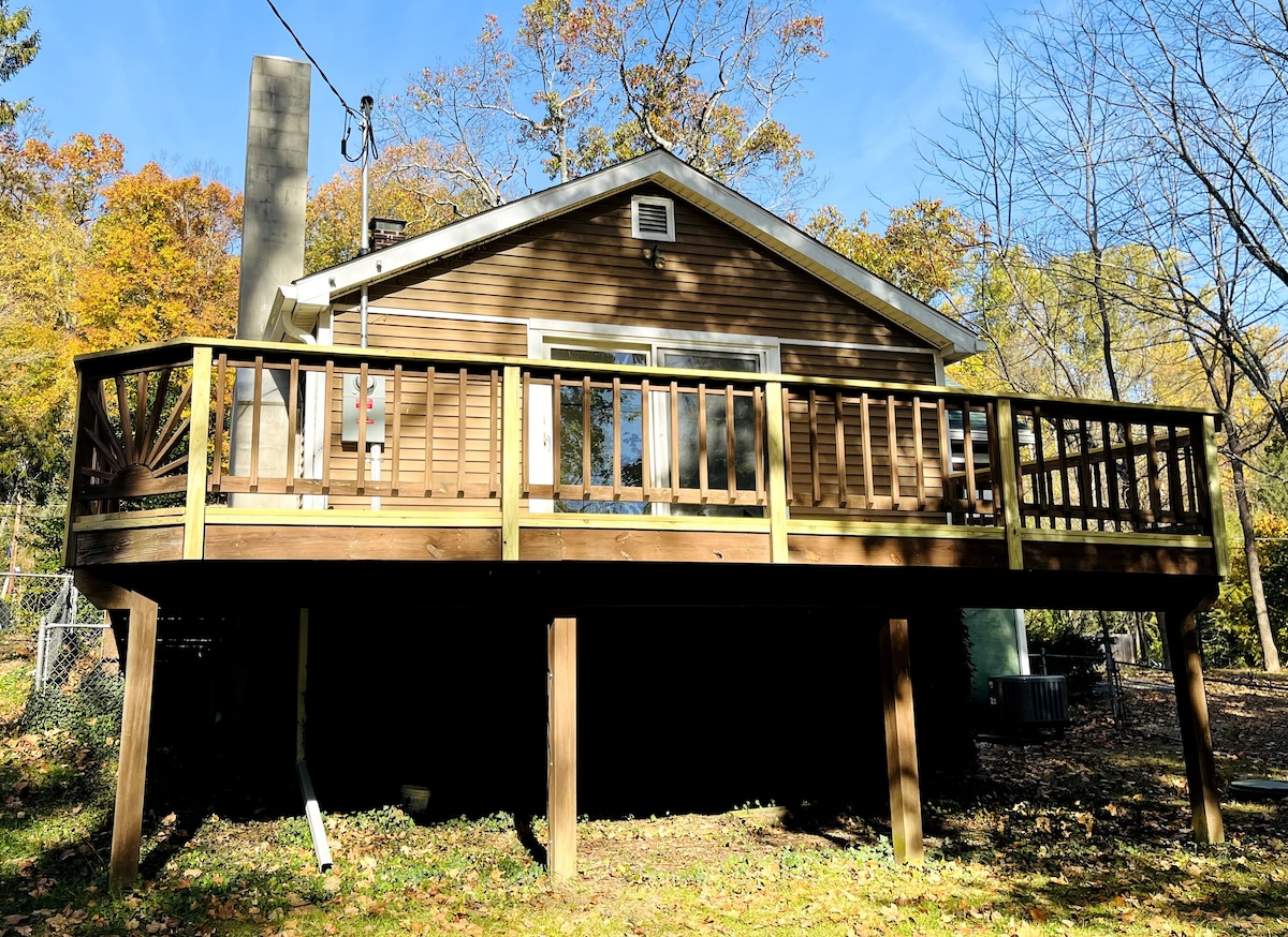 Mountain cabin scenery