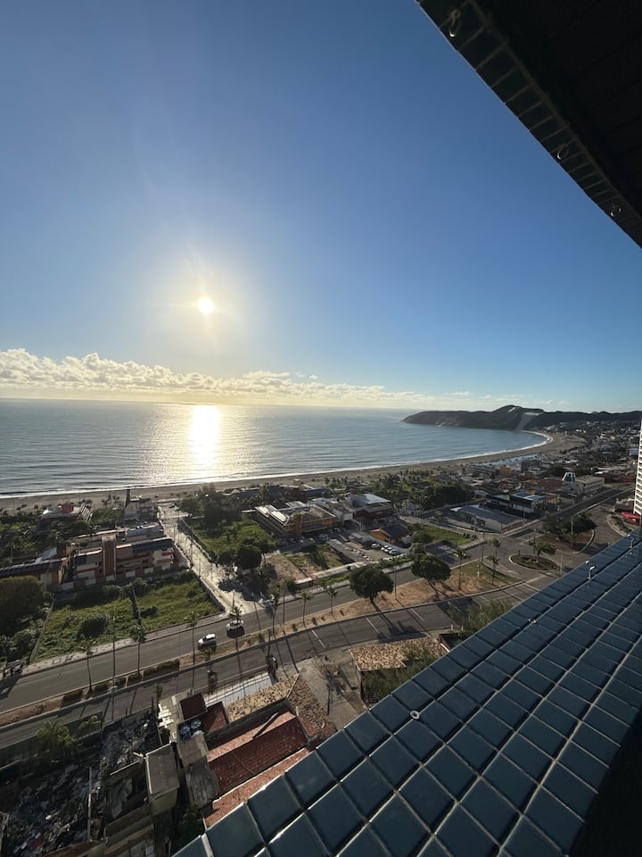 Paradise Flat 15° Andar Com Varanda E Vista - ナタール