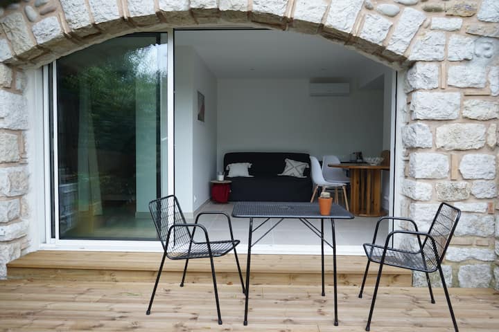 La Palissade Appartement Et Jardin Hauts De Cagnes - 卡涅