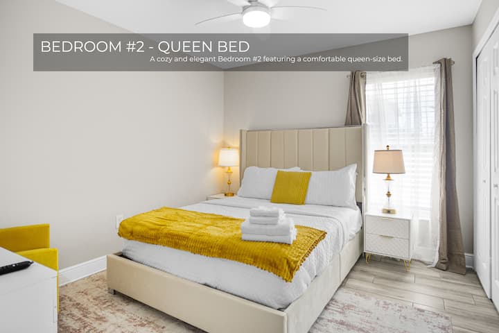 Спокојна и пространа спална соба бр. 2 со брачен кревет (широк 150-179 см), идеална за опуштање по долг ден.