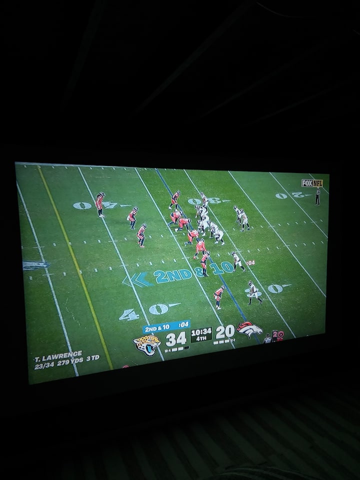 120-inch projector screen in private theater